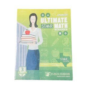 SPANISH Ultimate STAAR Math Workbook 3rd Grade Home School Practice Outdated NEW
